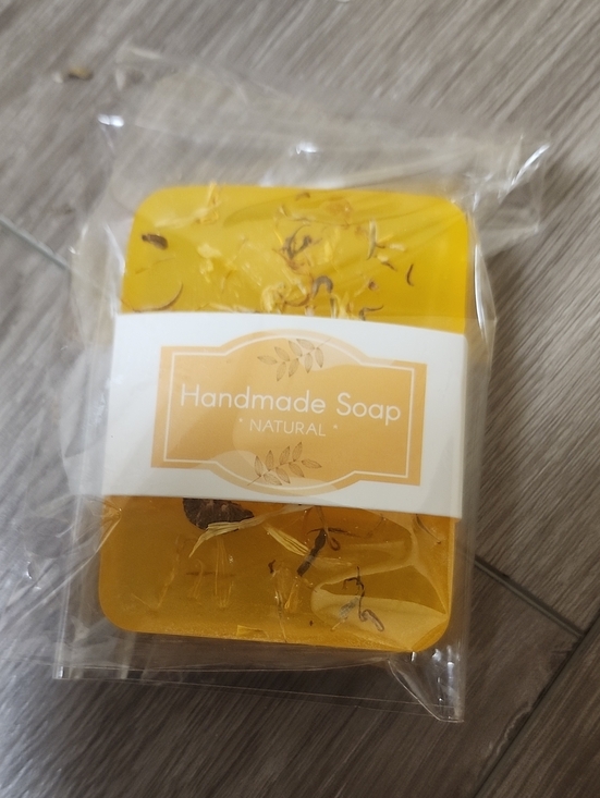Hand Crafted Other - Handmade Glyercin Lemon Scent Soap W Calendula Petals